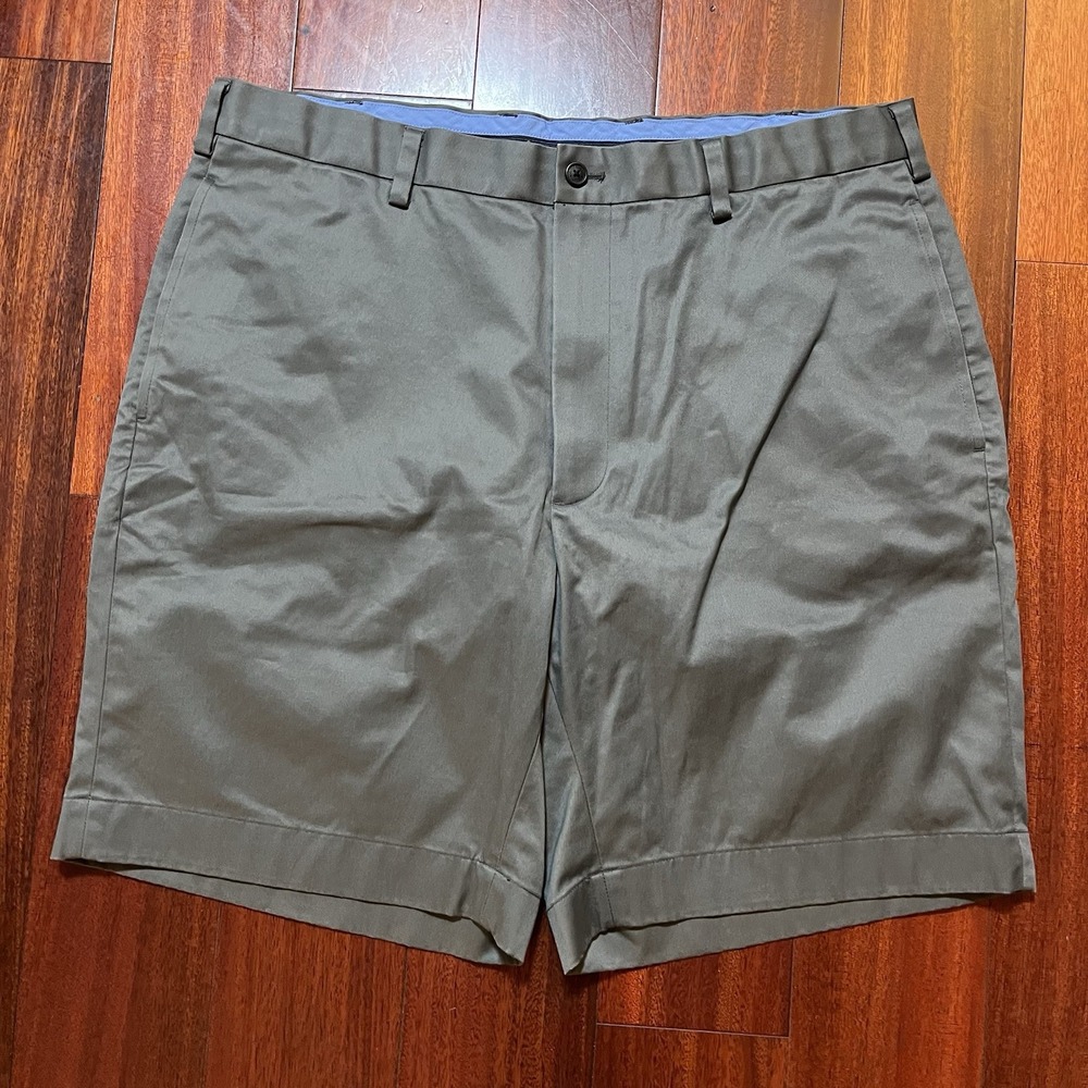 Brooks Brothers Shorts Mens 38 8.5" Inseam Gray Light Weight Advantage Chino